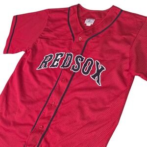 Vintage Boston Red Sox Teamwork Athletic Apparel Jersey Button Up Rare‎ Vtg XL